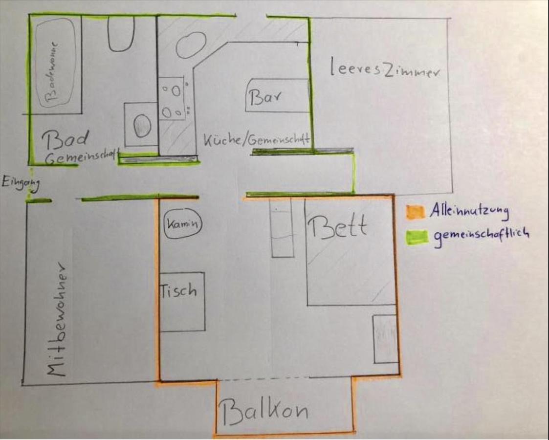 Zentrales Wg-Zimmer 1 Ravensburg, Balkon, Kamin Apartamento Exterior foto
